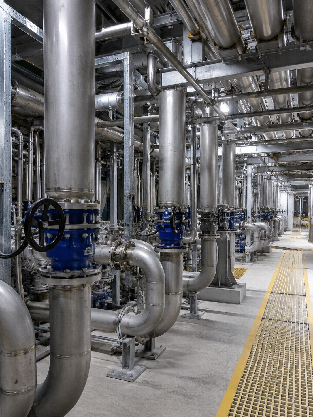 Large Scale Industrial Pipelines